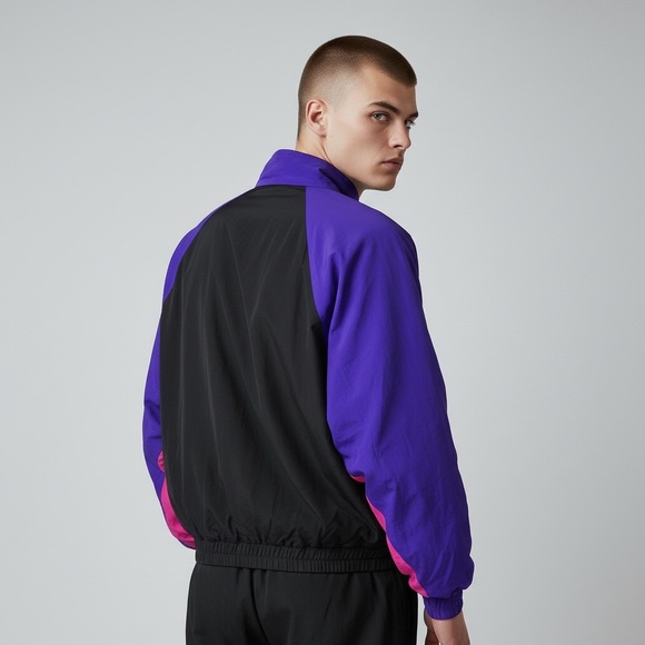 Vintage American Made Sportswear Men's Zip Up Jacket Windbreaker Size L - Picture 3 of 9